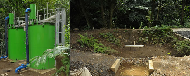 Turangi WTP: AVG Sand Filters and Sludge Pond. 