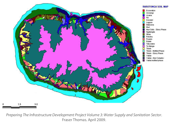Rarotonga soil map. 
