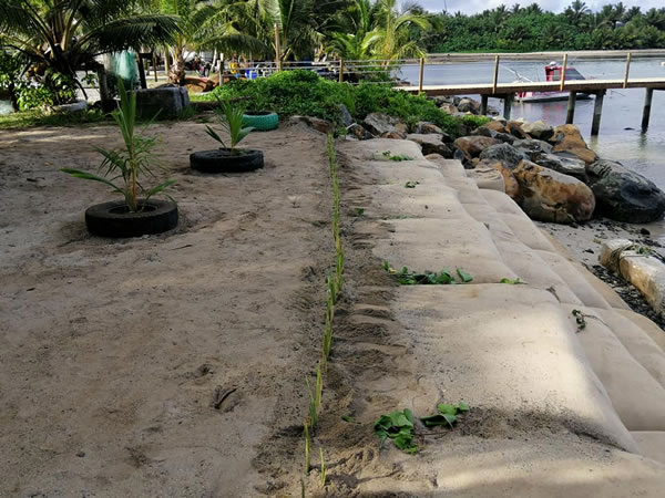 Avana harbour coastal protection site. 